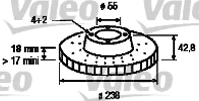 VALEO 186875 On Fren Aynası Havalı Starlet 90>96 238x4 4351216120