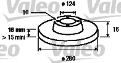 VALEO 187152 Arka Fren Aynası Transıt 2.2-2.4 Tdcı 06 280x16x5dl 6C112A315AB