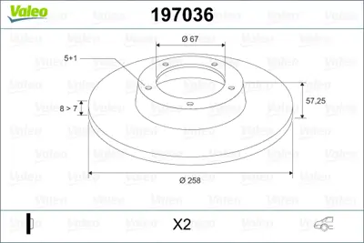 VALEO 197036 Fren Diski Arka X2 Mb Classe A W169 150.160.170.180.200. 160cdı.180cdı.200cdı 04-12 Classe B A1694230912