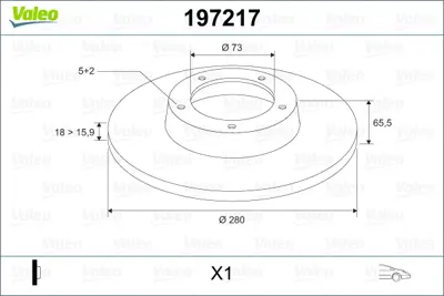 VALEO 197217 Fren Diski Ön X1 Cıtro N Jumper I 2/1994 12/2001 . Relay I 2/1994 12/2001 4249H6 71738910