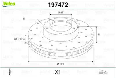 VALEO 197472 Fren Dıskı On X117 15>19 W176 12>18 C117 13>19 A2464212612