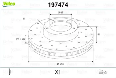 VALEO 197474 Fren Dıskı On W176 12> W246 11> W242 11> C117 13> X117 15> X156 13> A2464212512