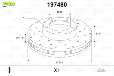 VALEO 197480 Fren Dıskı On W212 11>15 S212 11>15 C204 11> C207 09>16 A207 14>16 A1724210212