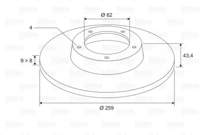 VALEO 197507 Arka Fren Aynası Swıft Iv 10> 259x4 5561171L00