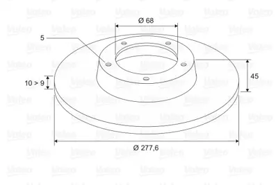 VALEO 197564 Arka Fren Dısk Aynası Duz Prımera P12 03-10 (278x5) 432064U103