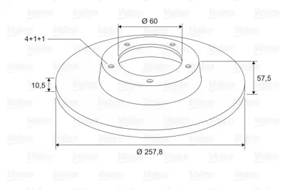 VALEO 197591 Arka Fren Aynası Duz 258mm Lacettı 96549630