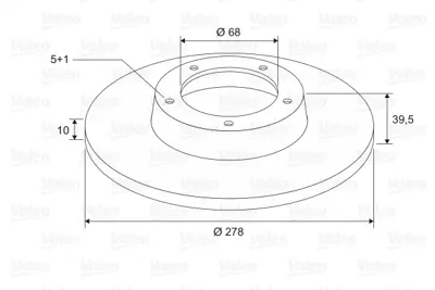 VALEO 197630 Arka Fren Aynası Duz Mazda 6 12> 278x5 GHT226251