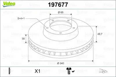 VALEO 197677 Fren Dıskı Ön 5Q0615301G 8S0615301D