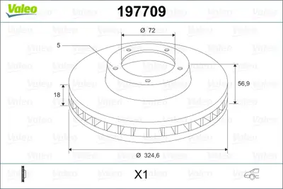 VALEO 197709 Fren Dıskı (Arka) (X1) Mazda Cx-7 TD1126251