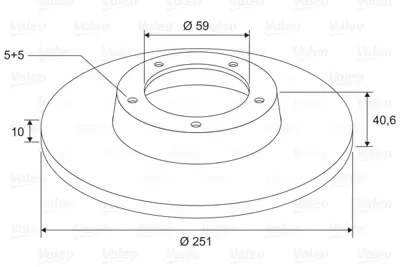 VALEO 197732 Fren Dıskı Arka Fıat 500l 0.9 1.3d 1.4 1.6d 12> Egea 15> 52067390