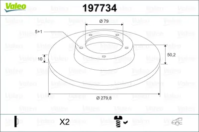 VALEO 197734 Fren Dıskı Arka Mını R60 Countryman R61 Paceman 34219811539