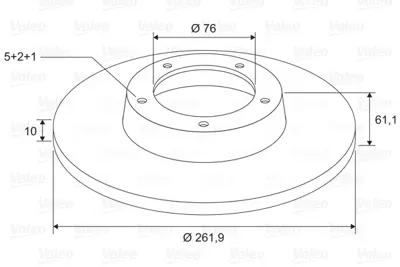 VALEO 197741 Arka Fren Dıskı (Aynası) Hyundaı Elantra 2006-2011 584112H300