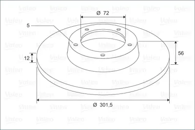 VALEO 197750 Fren Dıskı (Arka) (X2) Ford Maverıck (02/01->) 4947737 EF9126251A