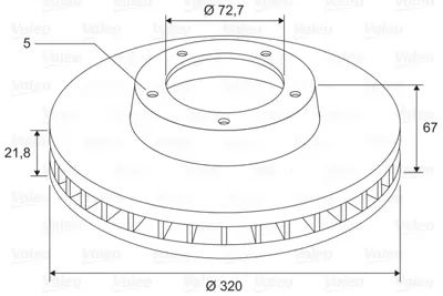 VALEO 197753 Fren Dıskı Arka Chrysler 300c 04>12 Dodge Challenger K04779209AG