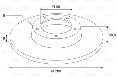 VALEO 197765 Fren Dıskı (Arka) (X1) Ford Transıt 04.06> 1451161