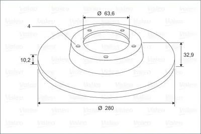 VALEO 197776 Arka Fren Dısk Aynası Focus 1.4 15v 1.6 16v 1.8t / Dı / Tddı.St170 10 / 98 >04  (X2) 4411312