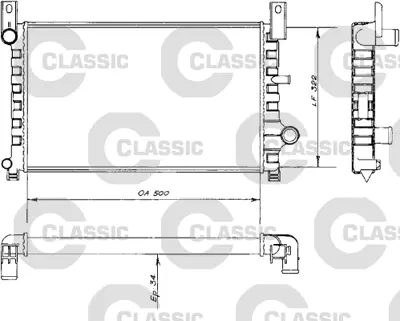 VALEO 230484 Radyator (Classıc) Fıesta 1,4 1,6 1,8d (89 96) / (Ac ) / (Mek) / (322x500x34) 