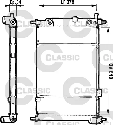 VALEO 230994 Classıc Radyator Opel Astra 1.7 D Bva (Classıc 730994) 