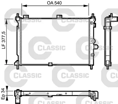 VALEO 231022 Classıc Radyator Opel Astra F (Classıc 731022) 