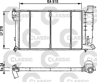 VALEO 231181 Classıc Radyator Psa Zx / 306 D+ac (Classıc 731181) 