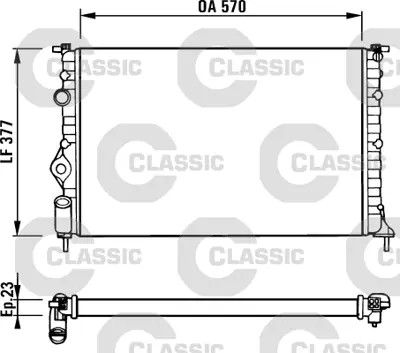 VALEO 231379 Motor Radyatoru Megane I Scenıc I 1,4 / 1,6 / 1,9 / 2,0 (Classıc 731379) / (570x377,5x34) 01> 