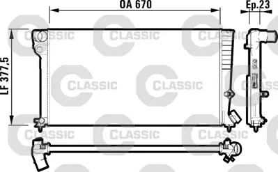 VALEO 231744 Motor Su Radyator Partner P306 Berlıngo Xsara Xud9 Klımasız (< 00) Olcu: (670*377*23) Gecmelı (1351v 