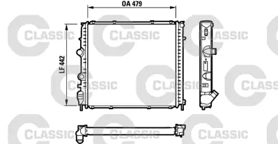 VALEO 231910 Motor Radyatoru Kangoo 1,9d Express 1,9 F8q Klımasız (479x440x42) Classıc 