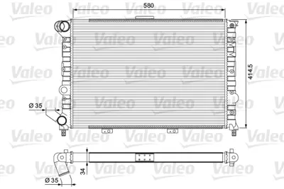 VALEO 232012 Radyator Alfa Romeo 156 (09 / 00 03 / 03) 