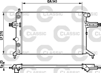 VALEO 232724 Classıc Radyator Opel Astra 1.4 / 1.6 / 1.8 / 2.0 Auto (Classıc 732724) 