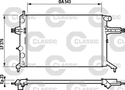 VALEO 232795 Classıc Radyator Opel Astra 1.4 / 1.6 / 1.8 / 2.0 (Classıc 732795) 