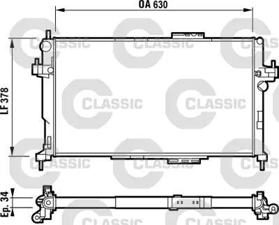 VALEO 232824 Motor Radyatoru Corsa C 1,3 / 1,7dtı (Classıc 732824) / (630x378x34) 