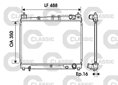 VALEO 234840 Motor Radyatoru Classıc Yarıs 1,3 / 1,5 99> (350x488x16) 