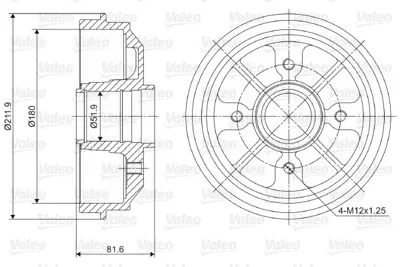 VALEO 237007 Arka Fren Kampanası P309 P306 Xsara Zx Xsara 1,4ı / 1,6ı / 1,8ı / 1,9 Abssız 424732 9478267980