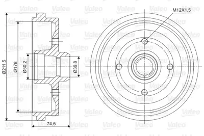 VALEO 237009 Arka Fren Kampanası Polo Classıc Golf Iıı Polo Abs'Lı 191501615B 823501615B