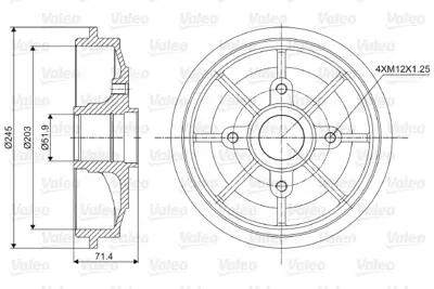 VALEO 237016 Arka Fren Kampanası 424746 424749