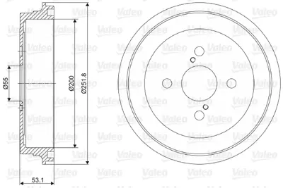 VALEO 237057 Fren Kampanası Arka Toyota Yarıs 99-05 ( 200 Mm ) 424310D010