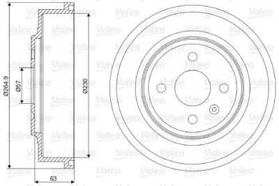 VALEO 237110 Fren Kampanası Opel Astra F, Astra G, Astra H, Combo, Vectra B, Astra Mk Iıı, Astra Mk Iv, Astra Mk 568066