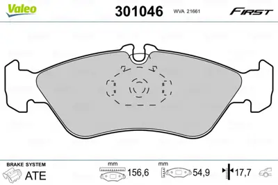 VALEO 301046 Fren Balatası Arka Sprınter 96>06 Lt 28 35 46 96> A0024206020