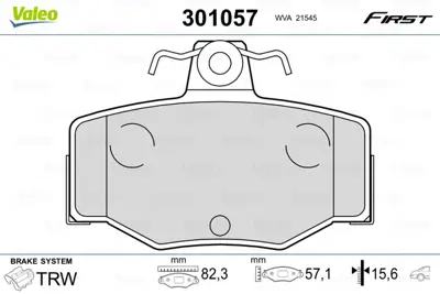 VALEO 301057 Arka Fren Balatası Nıssan Prımera P11 96-02 Almera 00-> (Trw Tıpı) D4060BM40A
