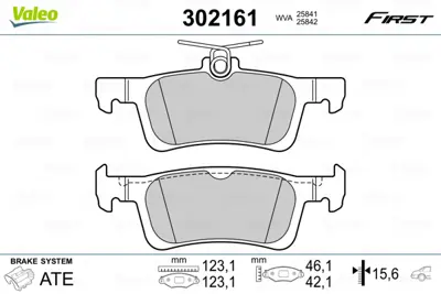 VALEO 302161 Arka Fren Balatası P308 Iı 13> 1610814180