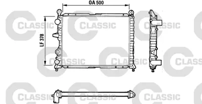 VALEO 311071 Motor Radyatoru Tempra Tıpo 1,4 / 1,6 Sx (Classıc 811071) / (500x378x34) 