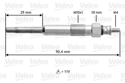 VALEO 345102 Kızdırma Bujısı Fıat 96165734 9631658980 9651029880 NCC100100