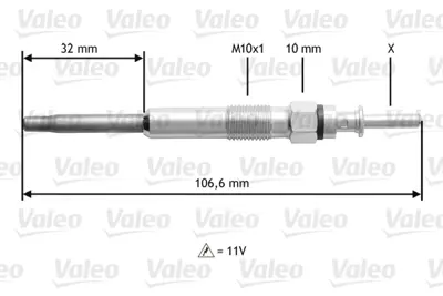 VALEO 345132 Kızdırma Bujisi Mg.Rover 75 Opel Bmw 1214018 12232248059 596038 NCC100120L