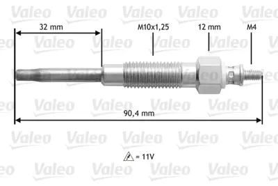 VALEO 345141 Kızdırma Bujısı 11v Hılux 2.4 96-05 1985054090 1985054090000