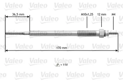 VALEO 345154 Kızdırma Bujısı Toyota 1985030010