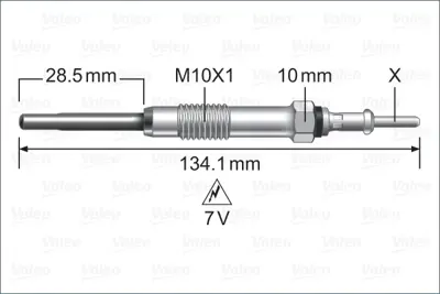 VALEO 345250 Kızdırma Bujisi Bmw-114d 12230041625 12237803368 19850WA020