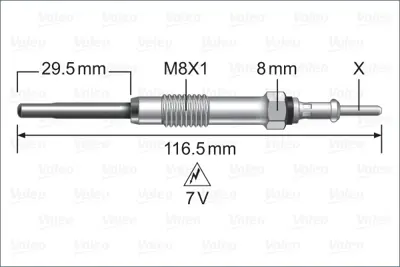 VALEO 345255 Kızdırma Bujısı MN980406 N10579805