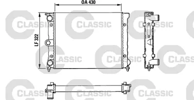 VALEO 383819 Classıc Radyator Vw Santana 1800 Cx / Lx / Gx (Classıc 883819) 