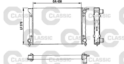 VALEO 383820 Classıc Radyator Vw Jetta 1600 Ls / Gls (Classıc 883820) 