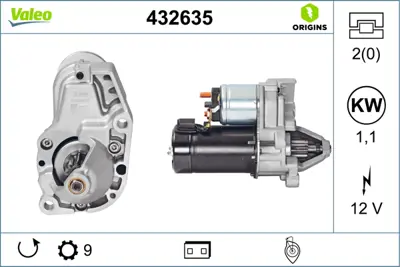 VALEO 432635 Mars Motoru Bmw 12412306700